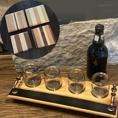 Handcrafted Custom Wood Beer Flight